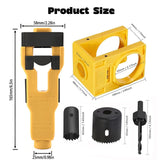 Maxbell Door Lock Installation Set Wear Resistant Utility Sturdy with Guide Template Yellow