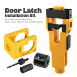 Maxbell Door Lock Installation Set Wear Resistant Utility Sturdy with Guide Template Yellow