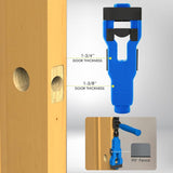 Maxbell Door Lock Installation Set Wear Resistant Utility Sturdy with Guide Template Blue