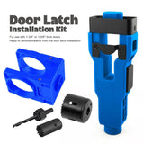 Maxbell Door Lock Installation Set Wear Resistant Utility Sturdy with Guide Template Blue
