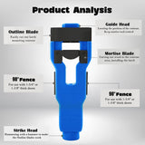 Maxbell Door Lock Installation Set Wear Resistant Utility Sturdy with Guide Template Blue