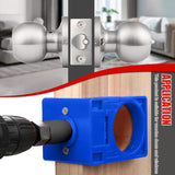 Maxbell Door Lock Installation Set Wear Resistant Utility Sturdy with Guide Template Blue