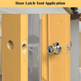 Maxbell Door Lock Installation Set Wear Resistant Utility Sturdy with Guide Template Orange