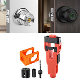Maxbell Door Lock Installation Set Wear Resistant Utility Sturdy with Guide Template Orange