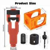 Maxbell Door Lock Installation Set Wear Resistant Utility Sturdy with Guide Template Orange