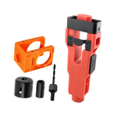 Maxbell Door Lock Installation Set Wear Resistant Utility Sturdy with Guide Template Orange