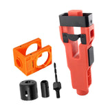 Maxbell Door Lock Installation Set Wear Resistant Utility Sturdy with Guide Template Orange