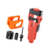 Maxbell Door Lock Installation Set Wear Resistant Utility Sturdy with Guide Template Orange