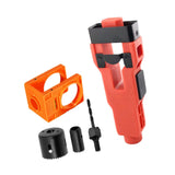 Maxbell Door Lock Installation Set Wear Resistant Utility Sturdy with Guide Template Orange