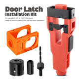 Maxbell Door Lock Installation Set Wear Resistant Utility Sturdy with Guide Template Orange