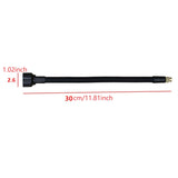 Maxbell Sprayer Extension Rod Black Handheld Replace Parts Adjustable Angle Flexible Length 30 cm