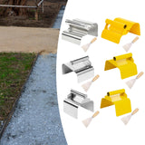 Maxbell Landscape Curb Trowel Home Decoration Corner Shaping Trowel with Putty Knife Wave Silver