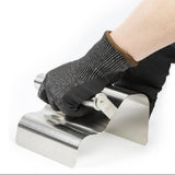 Maxbell Landscape Curb Trowel Home Decoration Corner Shaping Trowel with Putty Knife Wave Silver