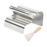 Maxbell Landscape Curb Trowel Home Decoration Corner Shaping Trowel with Putty Knife Wave Silver