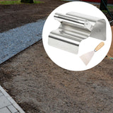 Maxbell Landscape Curb Trowel Home Decoration Corner Shaping Trowel with Putty Knife Wave Silver