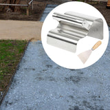 Maxbell Landscape Curb Trowel Home Decoration Corner Shaping Trowel with Putty Knife Wave Silver