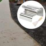 Maxbell Landscape Curb Trowel Home Decoration Corner Shaping Trowel with Putty Knife Wave Silver