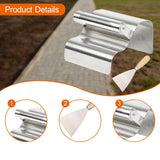Maxbell Landscape Curb Trowel Home Decoration Corner Shaping Trowel with Putty Knife Wave Silver