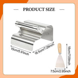 Maxbell Landscape Curb Trowel Home Decoration Corner Shaping Trowel with Putty Knife Wave Silver
