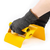 Maxbell Landscape Curb Trowel Home Decoration Corner Shaping Trowel with Putty Knife Wave Yellow