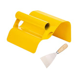 Maxbell Landscape Curb Trowel Home Decoration Corner Shaping Trowel with Putty Knife Wave Yellow