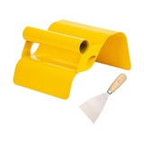 Maxbell Landscape Curb Trowel Home Decoration Corner Shaping Trowel with Putty Knife Wave Yellow