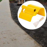 Maxbell Landscape Curb Trowel Home Decoration Corner Shaping Trowel with Putty Knife Wave Yellow
