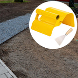 Maxbell Landscape Curb Trowel Home Decoration Corner Shaping Trowel with Putty Knife Wave Yellow
