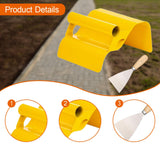Maxbell Landscape Curb Trowel Home Decoration Corner Shaping Trowel with Putty Knife Wave Yellow