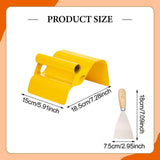 Maxbell Landscape Curb Trowel Home Decoration Corner Shaping Trowel with Putty Knife Wave Yellow