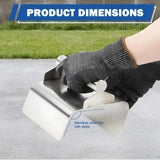 Maxbell Landscape Curb Trowel Home Decoration Corner Shaping Trowel with Putty Knife Beveled Edge Silver