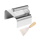 Maxbell Landscape Curb Trowel Home Decoration Corner Shaping Trowel with Putty Knife Beveled Edge Silver