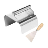 Maxbell Landscape Curb Trowel Home Decoration Corner Shaping Trowel with Putty Knife Beveled Edge Silver