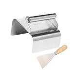 Maxbell Landscape Curb Trowel Home Decoration Corner Shaping Trowel with Putty Knife Beveled Edge Silver