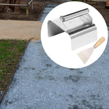 Maxbell Landscape Curb Trowel Home Decoration Corner Shaping Trowel with Putty Knife Beveled Edge Silver