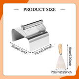 Maxbell Landscape Curb Trowel Home Decoration Corner Shaping Trowel with Putty Knife Beveled Edge Silver