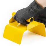 Maxbell Landscape Curb Trowel Home Decoration Corner Shaping Trowel with Putty Knife Beveled Edge Yellow