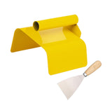 Maxbell Landscape Curb Trowel Home Decoration Corner Shaping Trowel with Putty Knife Beveled Edge Yellow