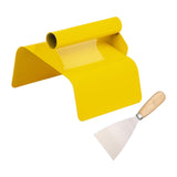 Maxbell Landscape Curb Trowel Home Decoration Corner Shaping Trowel with Putty Knife Beveled Edge Yellow