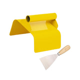Maxbell Landscape Curb Trowel Home Decoration Corner Shaping Trowel with Putty Knife Beveled Edge Yellow