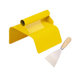 Maxbell Landscape Curb Trowel Home Decoration Corner Shaping Trowel with Putty Knife Beveled Edge Yellow