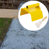 Maxbell Landscape Curb Trowel Home Decoration Corner Shaping Trowel with Putty Knife Beveled Edge Yellow