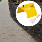 Maxbell Landscape Curb Trowel Home Decoration Corner Shaping Trowel with Putty Knife Beveled Edge Yellow