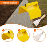 Maxbell Landscape Curb Trowel Home Decoration Corner Shaping Trowel with Putty Knife Beveled Edge Yellow
