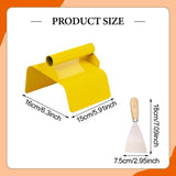 Maxbell Landscape Curb Trowel Home Decoration Corner Shaping Trowel with Putty Knife Beveled Edge Yellow