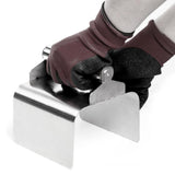 Maxbell Landscape Curb Trowel Home Decoration Corner Shaping Trowel with Putty Knife Straight Edge Silver