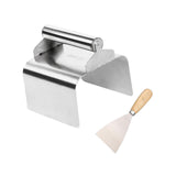 Maxbell Landscape Curb Trowel Home Decoration Corner Shaping Trowel with Putty Knife Straight Edge Silver