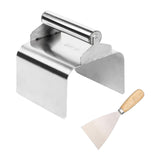 Maxbell Landscape Curb Trowel Home Decoration Corner Shaping Trowel with Putty Knife Straight Edge Silver