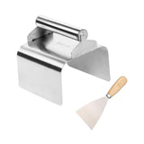Maxbell Landscape Curb Trowel Home Decoration Corner Shaping Trowel with Putty Knife Straight Edge Silver