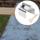 Maxbell Landscape Curb Trowel Home Decoration Corner Shaping Trowel with Putty Knife Straight Edge Silver